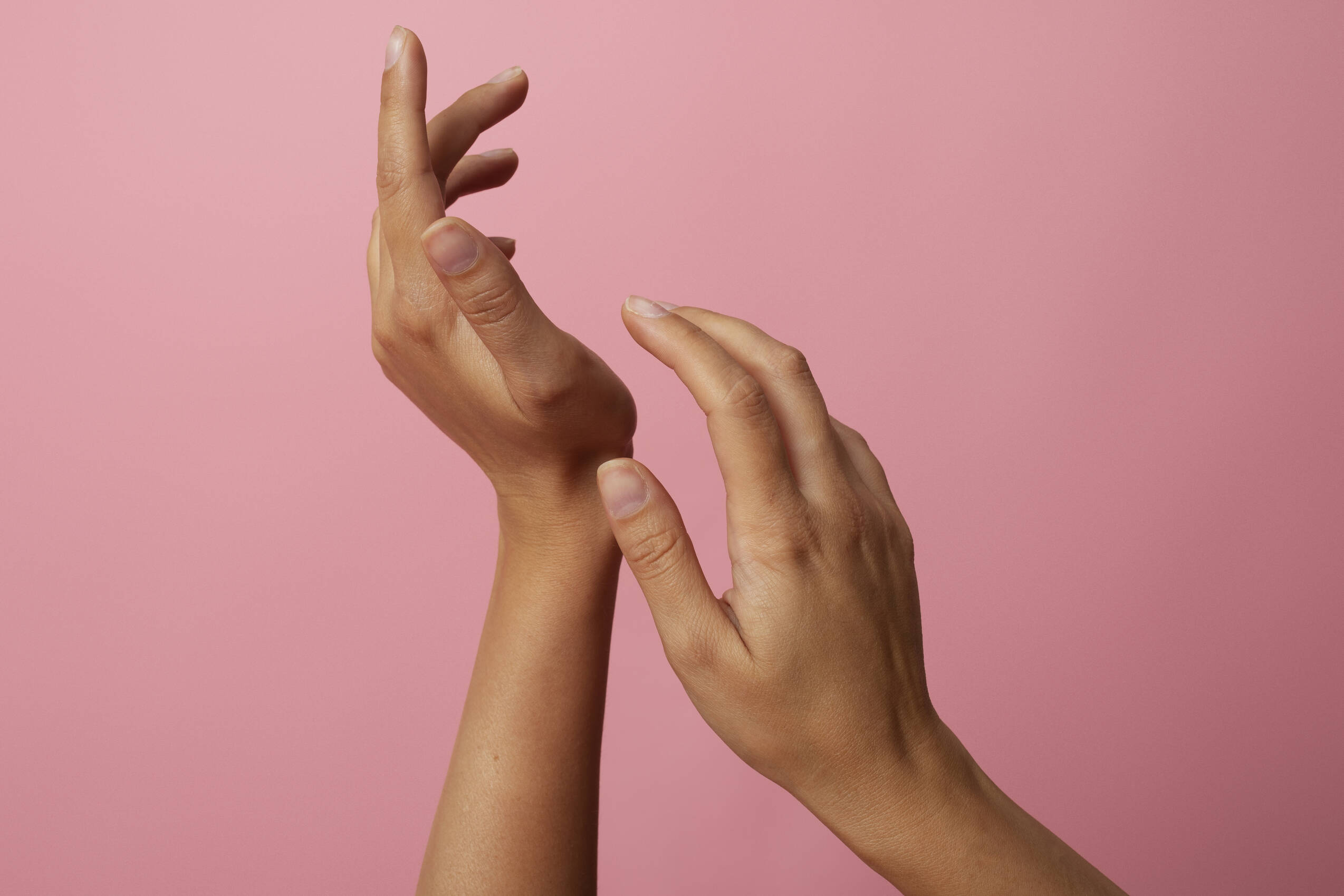 Sensitive hands making delicate expressions