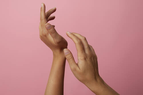 Sensitive hands making delicate expressions