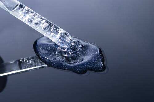 Close up hyaluronic acid tratment